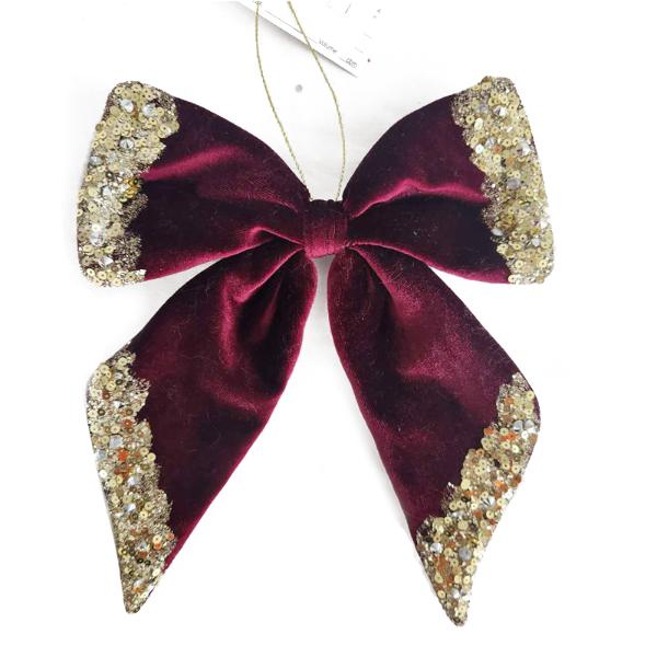 Burgundy Bow - 20x20cm