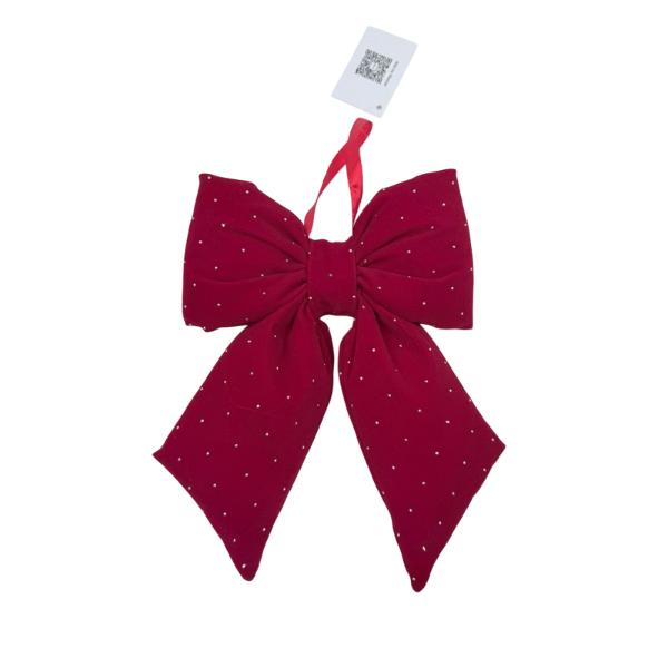 Red Puffy Bow With Diamond - 26cm