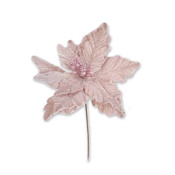 Pink Velvet Xmas Flower - 50x30