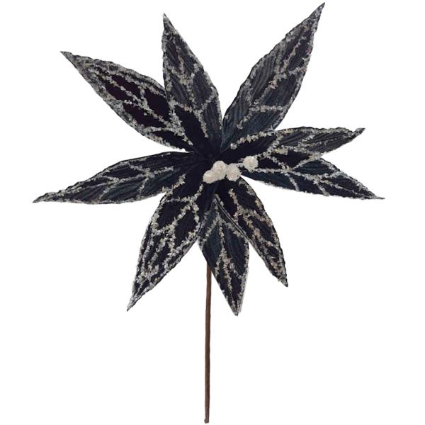 Deep Blue Xmas Flower - 40cm