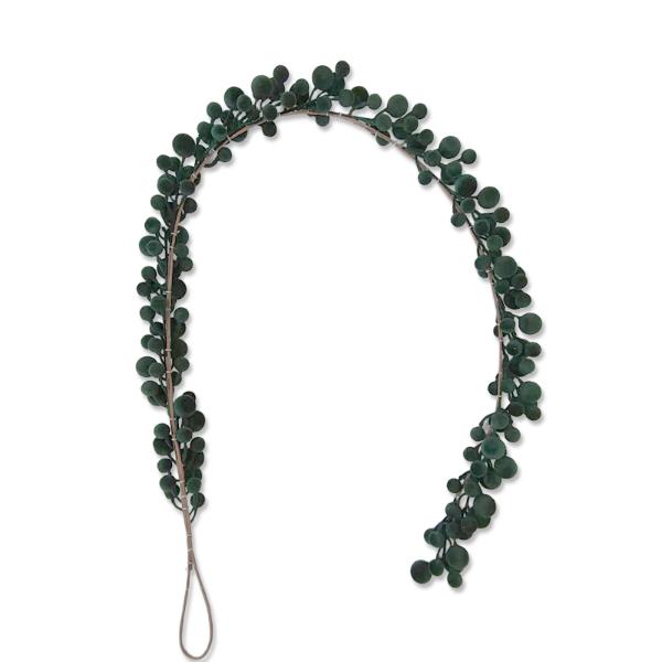 Green Flocked Berry Garland - 160cm