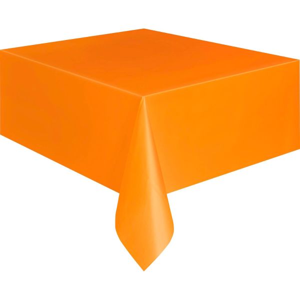 Pumpkin Orange Unique Plastic Rectangle Tablecover - 137cm x 274cm