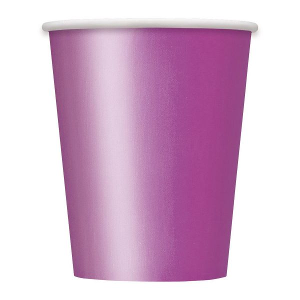 14 Pack Pretty Purple Paper Cups - 270ml