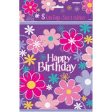 Load image into Gallery viewer, 8 Pack Birthday Blossom Loot Bags - 22.5cm x 18cm
