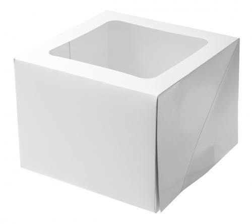 Mondo White Square Cake Box - 20cm x 15cm