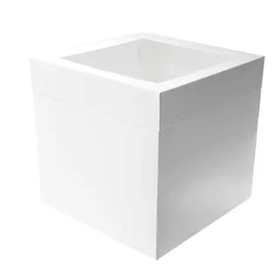 Mondo White Tall Square Cake Box - 40cm x 40cm x 30cm - The Base Warehouse