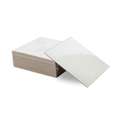 Mondo Silver Finish Thin Square Cake Board - 15cm - The Base Warehouse