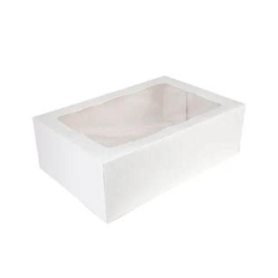 Mondo White Rectangle Cake Box - 15cm x 40.5cm x 51cm - The Base Warehouse