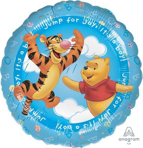 Pooh Its a Boy Round Foil Balloon - 45cm - The Base Warehouse