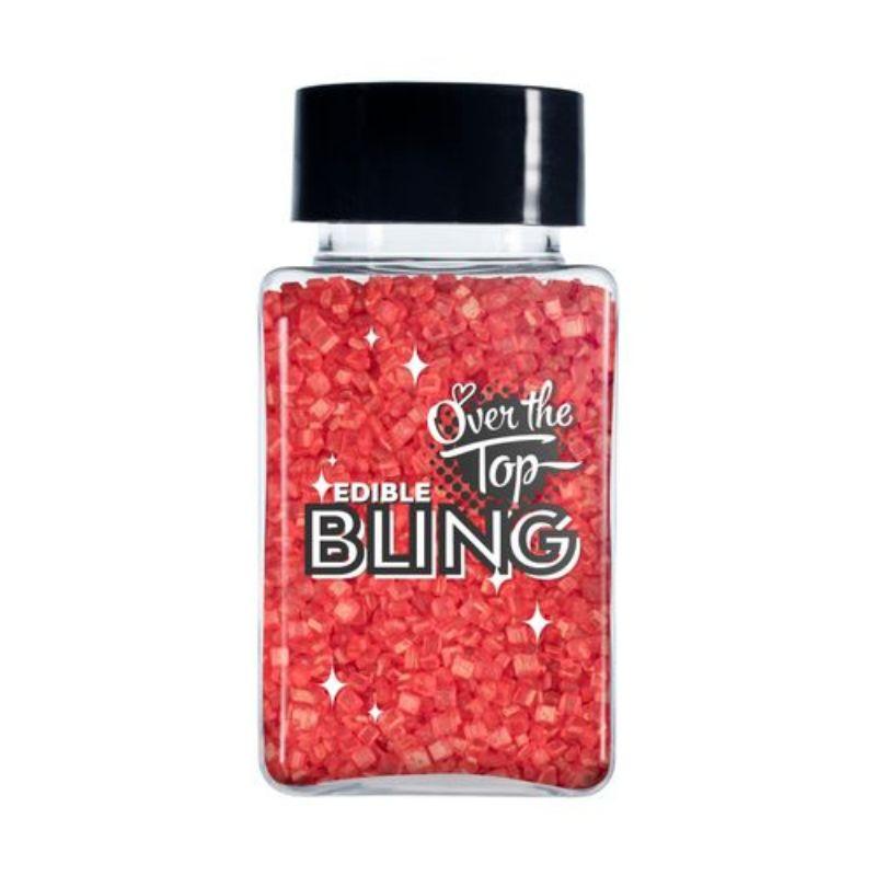 Over The Top Edible Bling Red Sanding Sugar - 80g