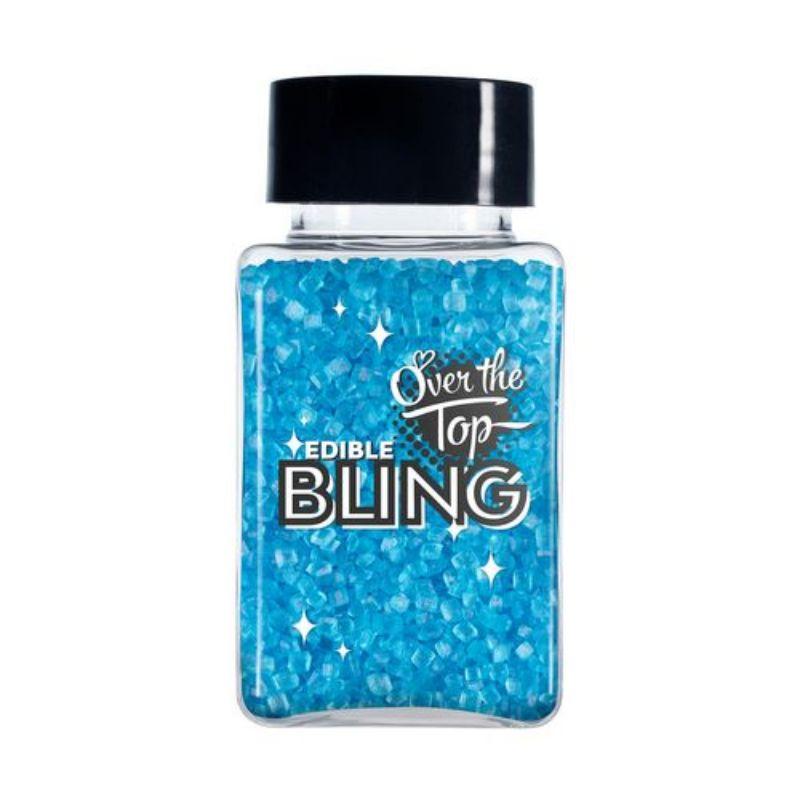 Over The Top Edible Bling Blue Sanding Sugar - 80g