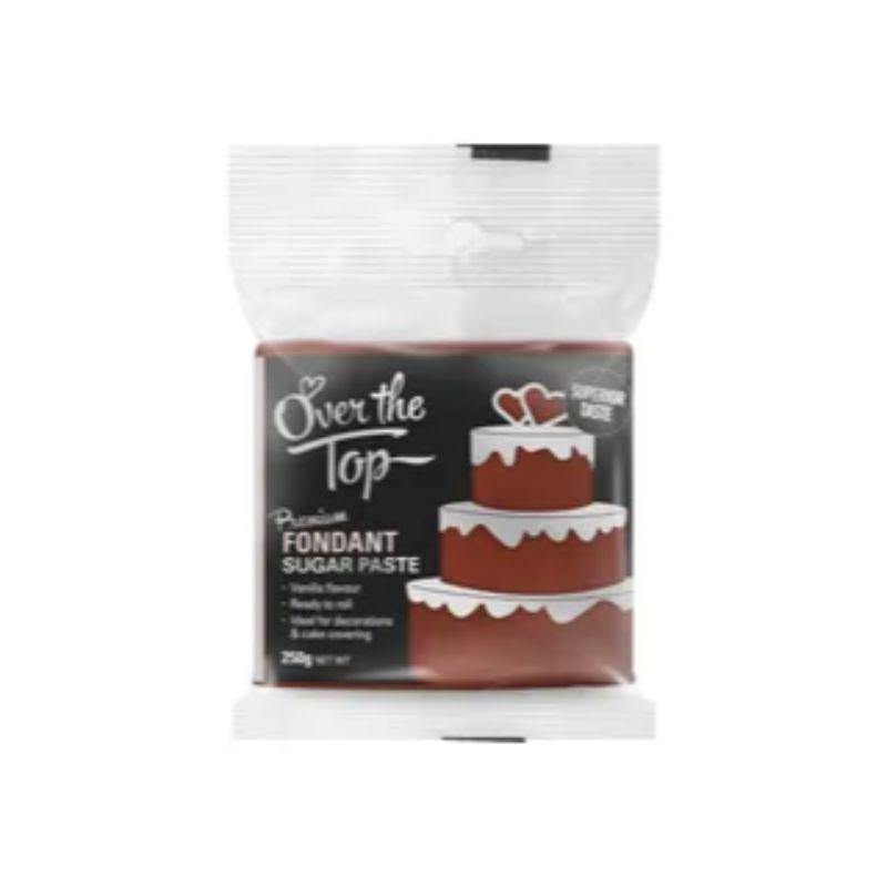 Over the Top Warm Brown Premium Fondant - 250g - The Base Warehouse