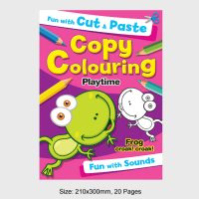 Fun With Cut & Paste Copy Colouring Playtime - 20 Pages