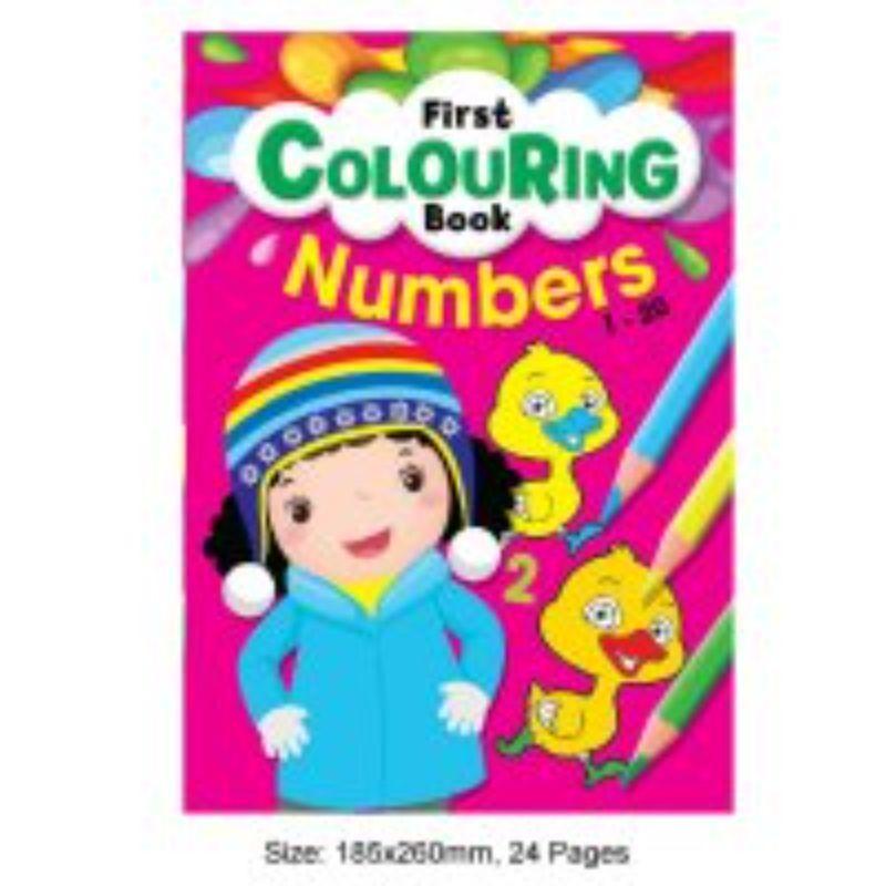 First Colouring Book Numbers 1-20 - 24 Pages