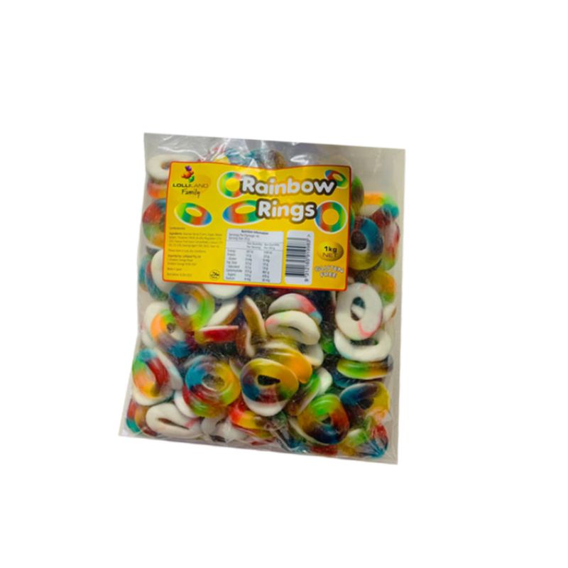 Rainbow Gummi Rings - 1kg
