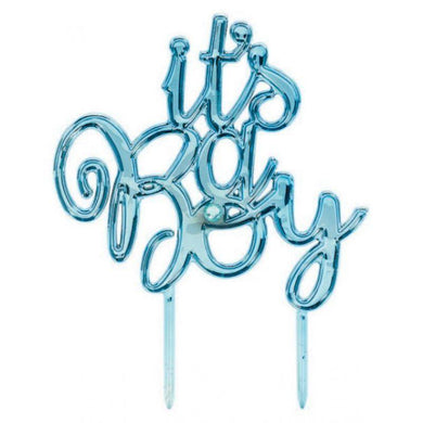 Baby Shower Its a Boy Blue Cake Topper - 13.3cm x 10cm - The Base Warehouse