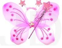 3 Piece Pink Butterfly Wings Set - The Base Warehouse