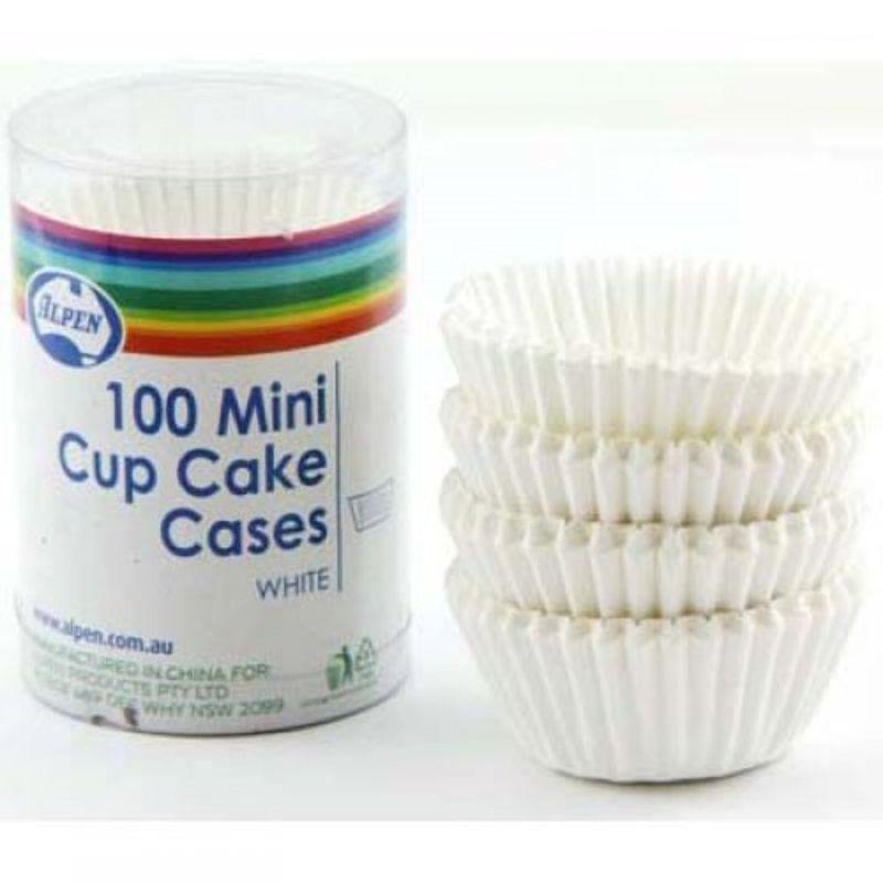 100 Pack White Mini Cupcake Cups - 3cm x 2cm - The Base Warehouse