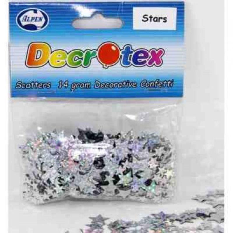 Silver Holographic Stars Scatter - 14g - The Base Warehouse