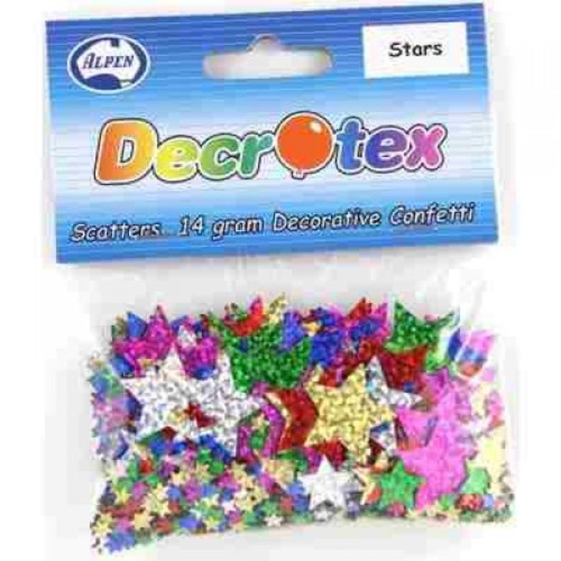 Assorted Size and Colour Stars Scatter - 14g