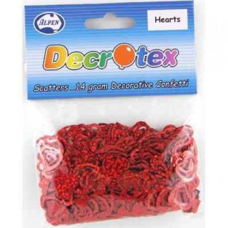 Red Holographic Hearts Scatter - 14g - The Base Warehouse