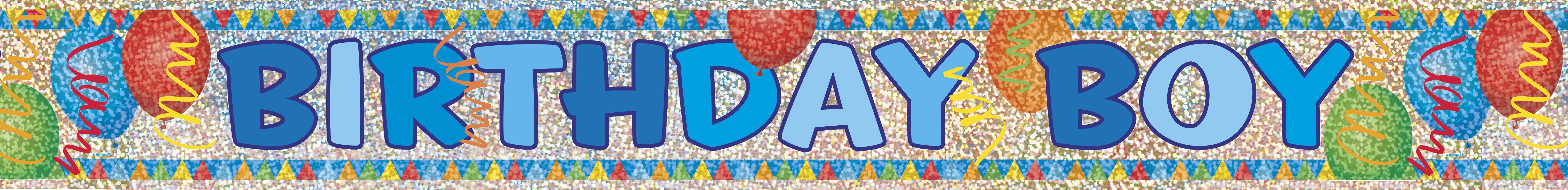 Birthday Boy Prismatic Banner - 3.6m - The Base Warehouse