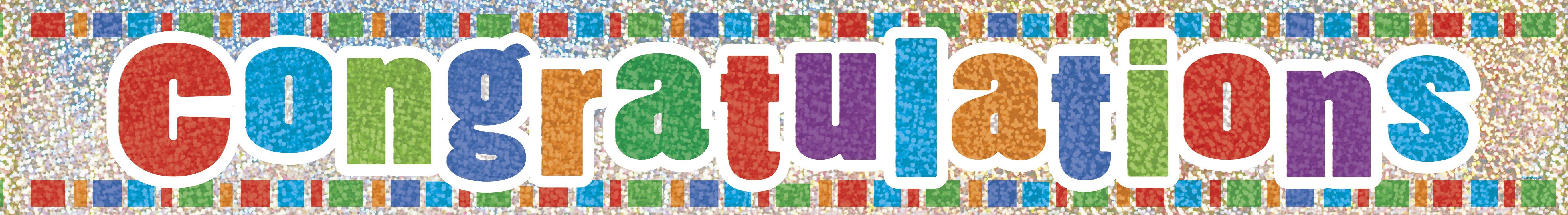 Congratulations Prismatic Banner - 3.6m - The Base Warehouse