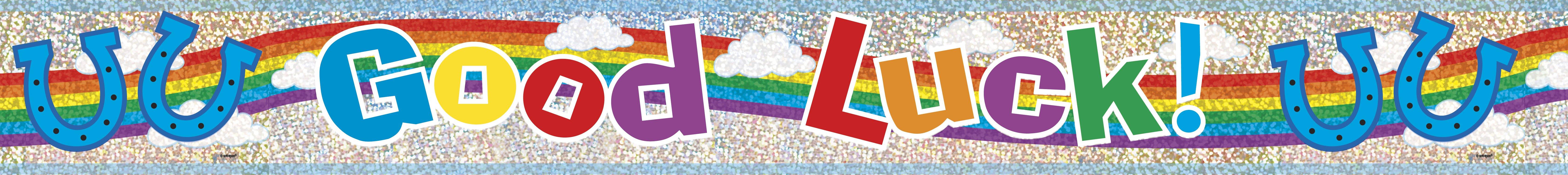 Good Luck Prismatic Banner - 3.6m - The Base Warehouse