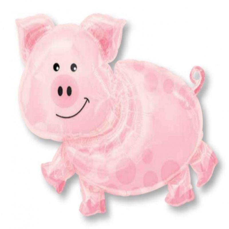 Baby Pig Foil Balloon - 89cm x 64cm - The Base Warehouse