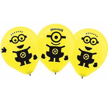 6 Pack Despicable Me Latex Balloons - 30cm