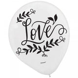 Load image into Gallery viewer, 15 Pack Love &amp; Leaves Latex Balloons - The Base Warehouse
