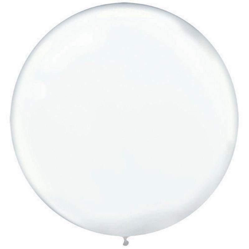 4 Pack Jewel Diamond Clear Round Latex Balloons - The Base Warehouse