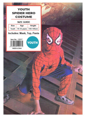 Youth Spider Hero Costume - (14-18 Years) - The Base Warehouse