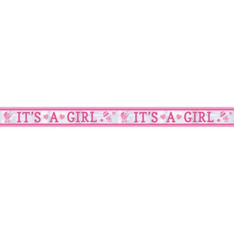 Baby Shower Its a Girl Banner - 7.6m - The Base Warehouse
