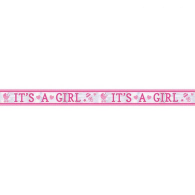 Baby Shower Its a Girl Banner - 7.6m - The Base Warehouse
