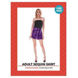 Load image into Gallery viewer, Womens Purple Sequin Bandeau Skirt - The Base Warehouse
