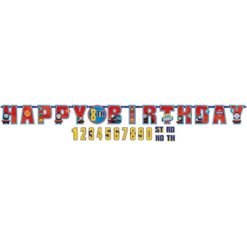 Thomas All Aboard Jumbo Add An Age Letter Banner - 3.2m x 25cm