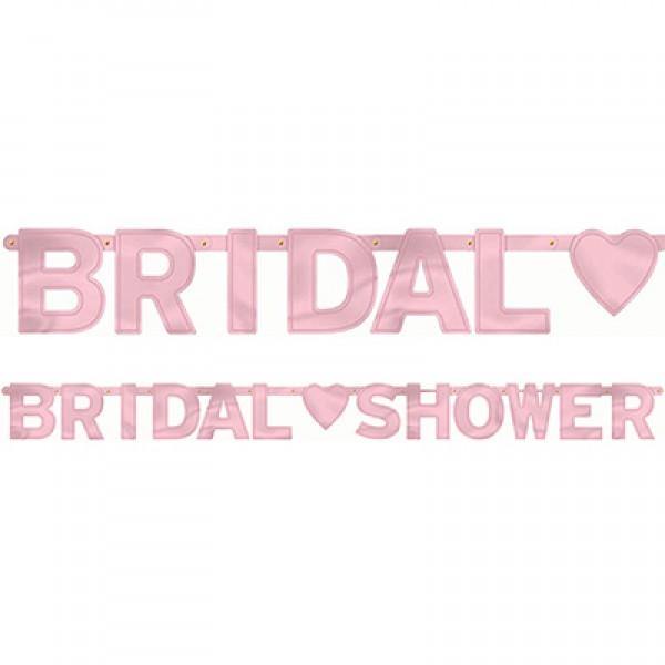 Bridal Shower Pink Letter Banner - The Base Warehouse