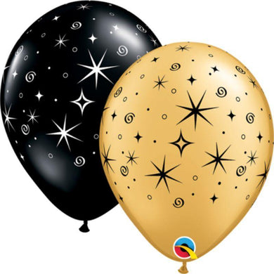 Sparkles & Swirls Latex Balloon - 28cm - The Base Warehouse
