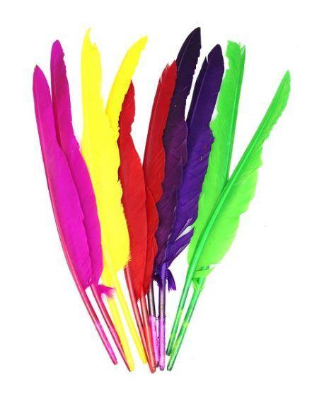 20 Pack Multicoloured Craft Feathers - 14cm - The Base Warehouse
