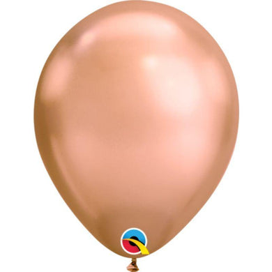 Chrome Rose Gold Latex Balloon - 18cm - The Base Warehouse