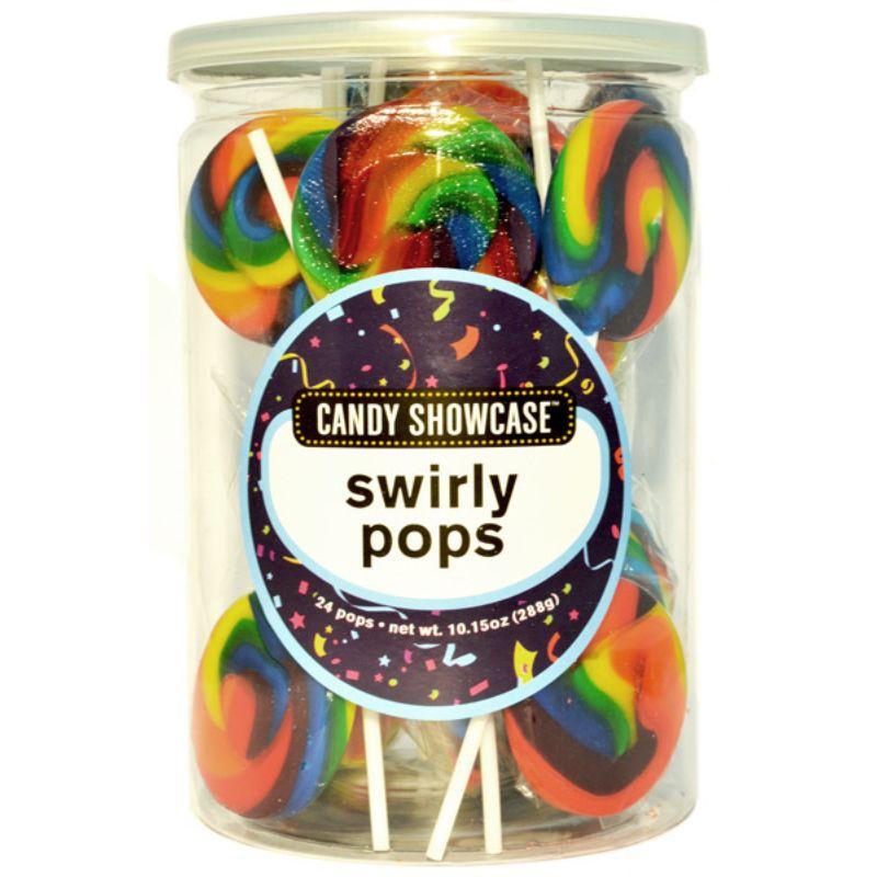 24 Pack Rainbow Swirl Pops - 288g