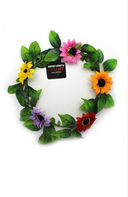 Multi Clolour Sunflower Flower Crown - The Base Warehouse