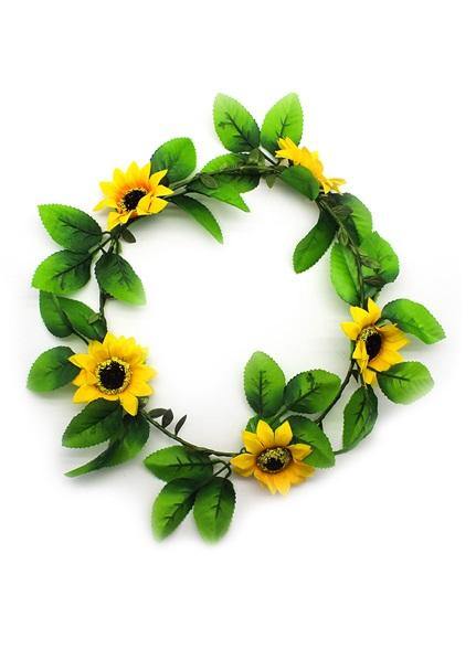 Yellow Sunflower Flower Crown - The Base Warehouse