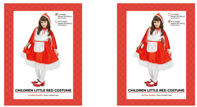 Kids Little Red Riding Hood Costume - M (7-9 Years) - The Base Warehouse