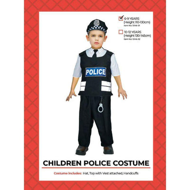 Kids Police Officer Costume - Medium - The Base Warehouse