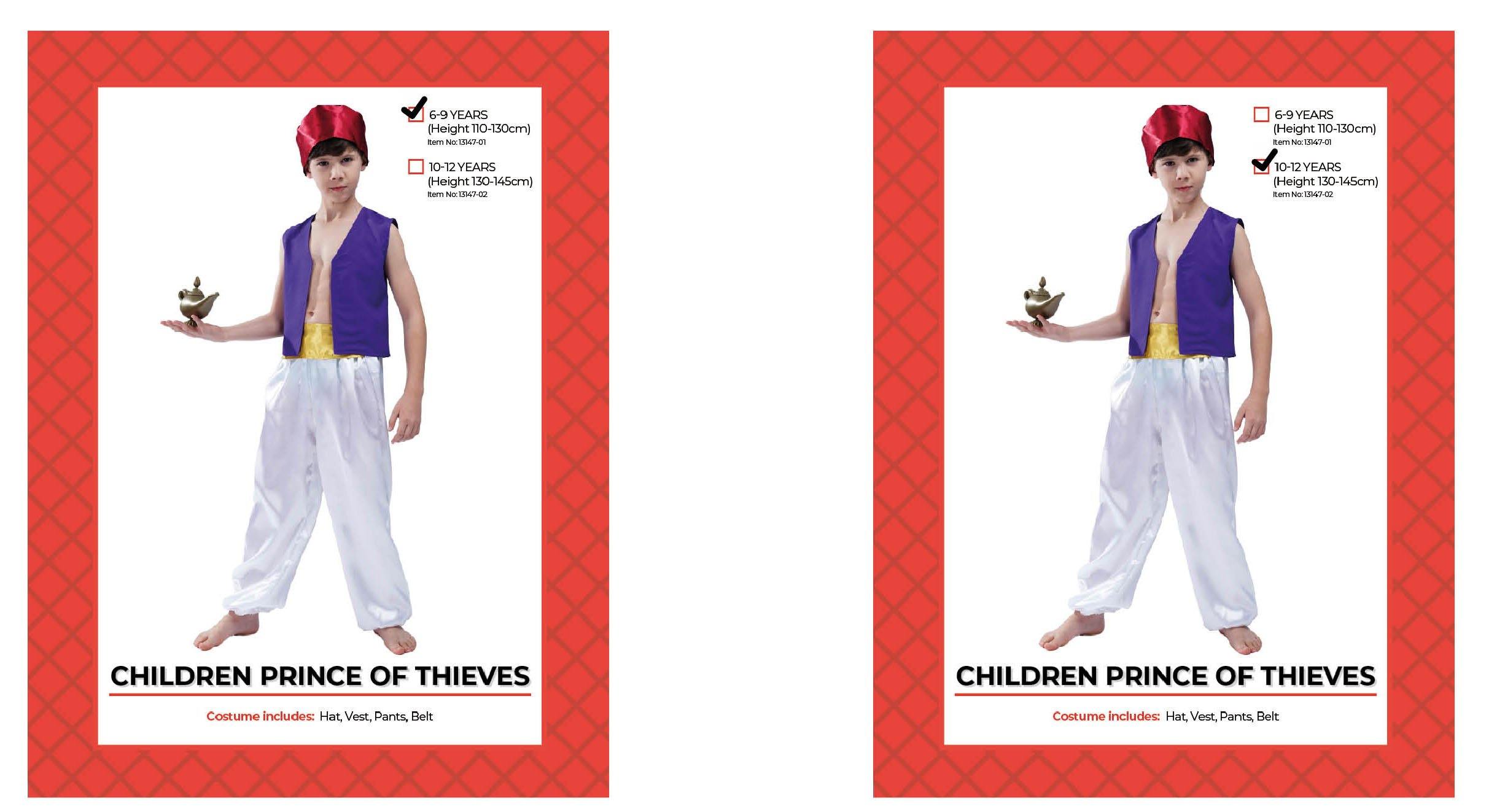 Kids Prince of Thieves Costume - M (7-9 Years) - The Base Warehouse