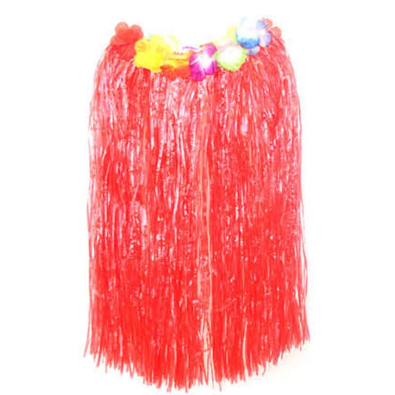 Red Hawaiian Skirt - L