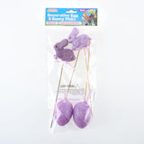 Load image into Gallery viewer, 4 Pack Polystyrene Egg &amp; Bunny On Pick with Glitter
