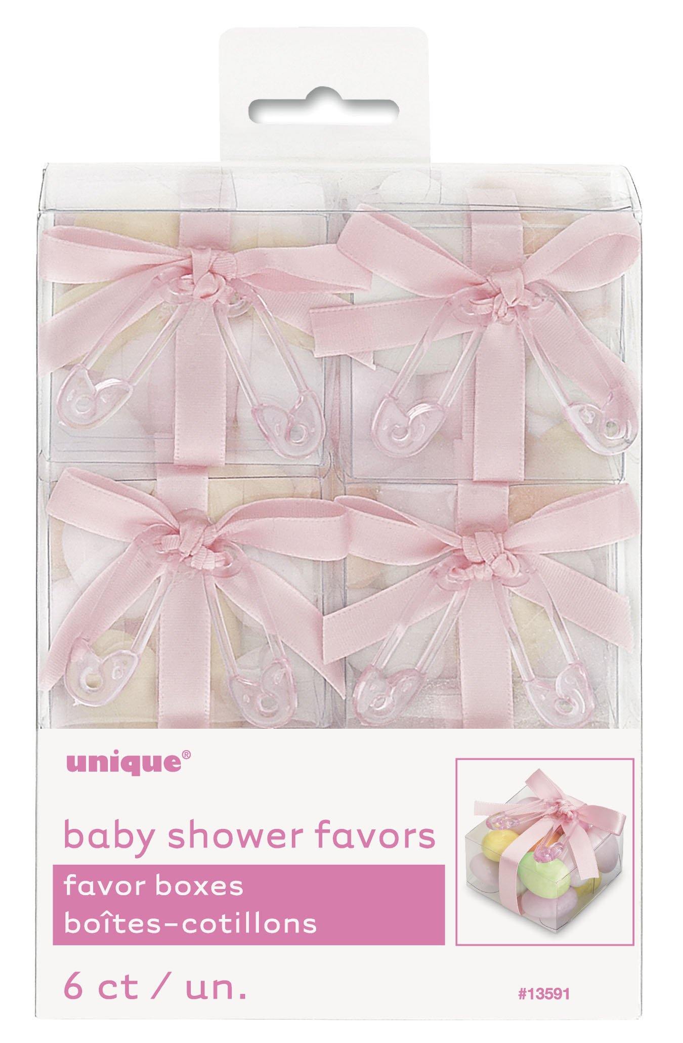 6 Pack Pink Baby Shower Boxes - The Base Warehouse